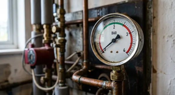 Boiler pressure gauge photo
